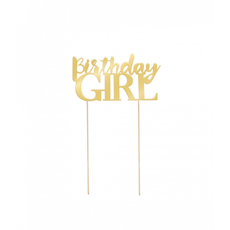 Paper Dreams Cake Topper Birthday Girl 22x11,5cm | per stuk Paper Dreams Cake Topper Birthday Girl 22x11,5cm | per stuk