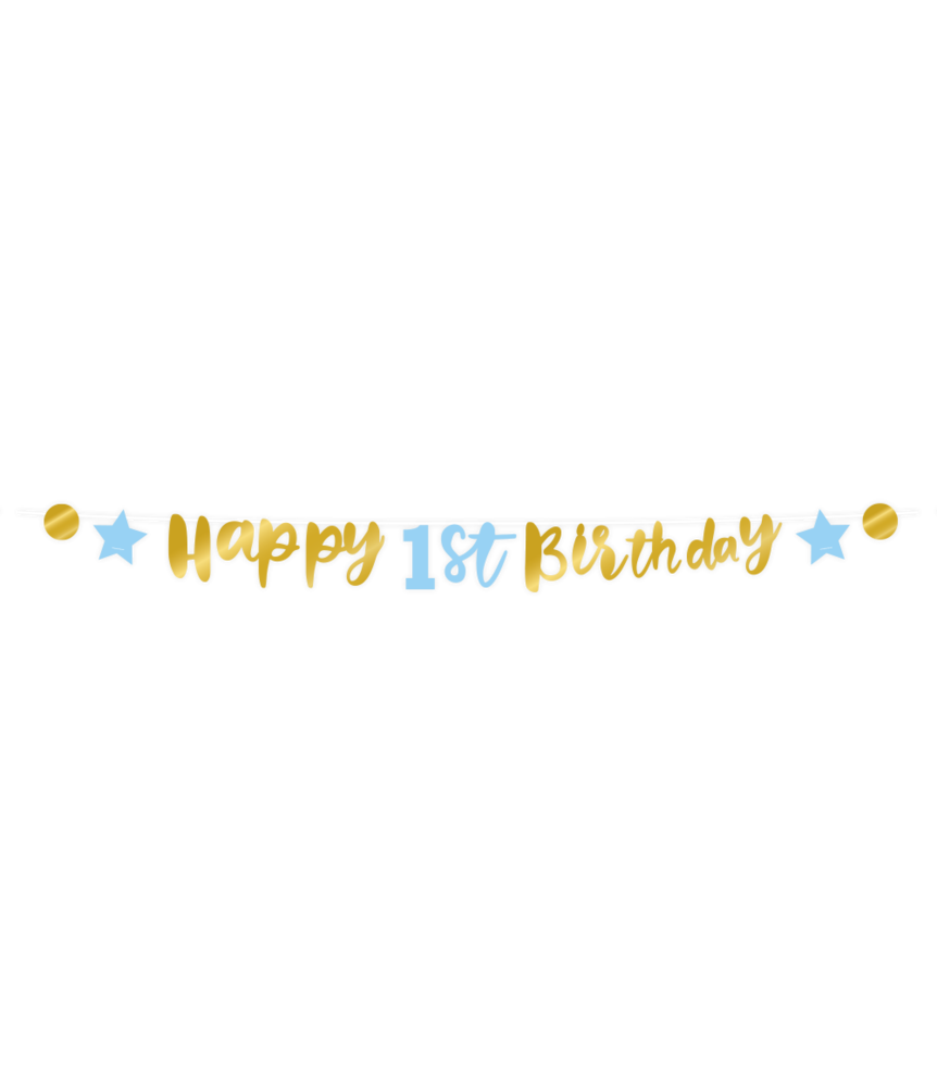 Paper Dreams 1 Jaar Letterslinger Blauw 2,5 meter | Per Stuk Paper Dreams 1 Jaar Letterslinger Blauw 2,5 meter | Per Stuk