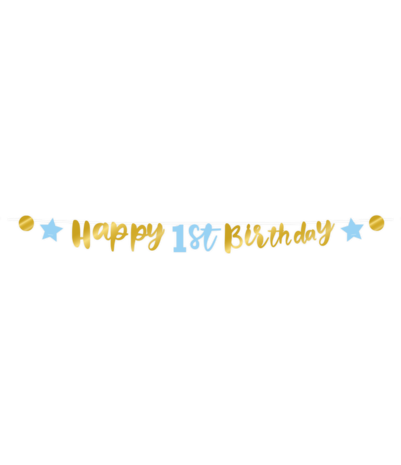 Paper Dreams 1 Jaar Letterslinger Blauw 2,5 meter | Per Stuk Paper Dreams 1 Jaar Letterslinger Blauw 2,5 meter | Per Stuk
