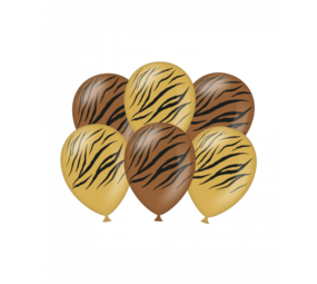 Paper Dreams Tiger Print Balloons 30cm | 6 pieces