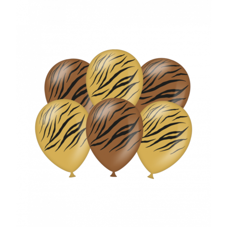 Paper Dreams Tiger Print Balloons 30cm | 6 pieces