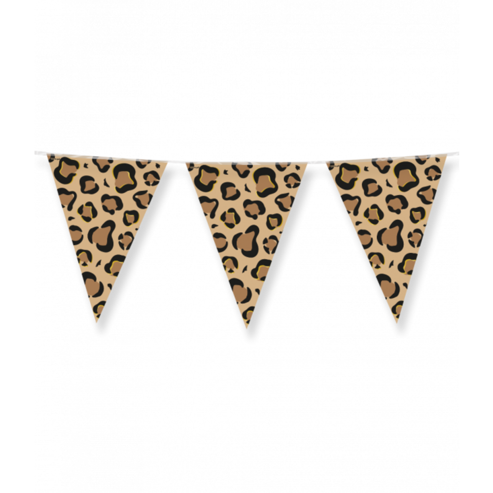 Paper Dreams Leopardenmuster-Flaggengirlande 10 m | pro Stück