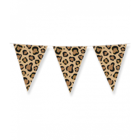 Paper Dreams Leopard Print Flag Garland 10 m | per piece
