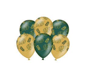 Paper Dreams Luftballons mit Palmenblattmuster, 30 cm | 6 Stück
