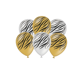 Paper Dreams Ballons à motif zèbre 30 cm | 6 pièces
