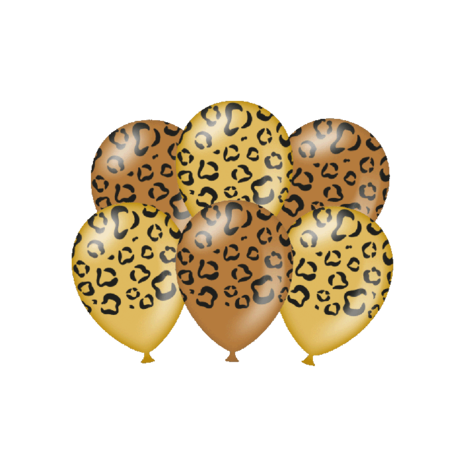 Paper Dreams Leopard Print Balloons 30cm | 6 pieces