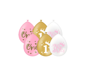 Paper Dreams 1 Jaar Ballonnen Miss One derful | Per 6 Stuks Paper Dreams 1 Jaar Ballonnen Miss One derful | Per 6 Stuks