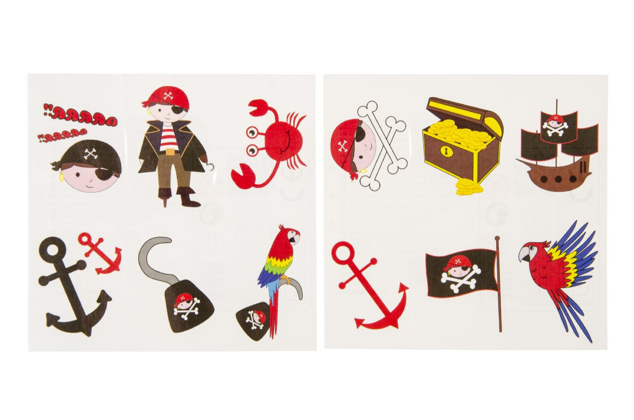 LG Imports Tatouages ​​de pirates éphémères | 12 lots de 12 tatouages