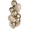 Folat 50 Jaar Golden Latte Ballonset 33cm | 12 stuks Folat 50 Jaar Golden Latte Ballonset 33cm | 12 stuks