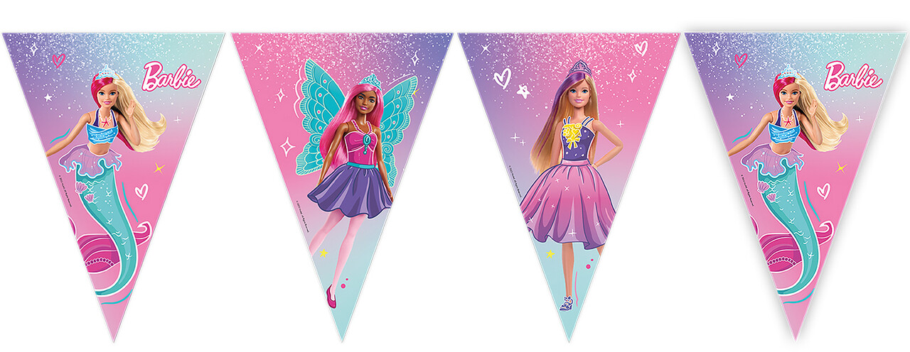 Procos Party Guirlande Barbie Fantasy 2,3 mètres | À l'unité