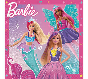 Procos Party Barbie Fantasy Servietten 33x33cm | 20 Stück