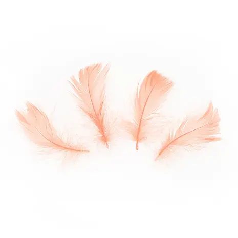 Tuf-Tuf Peach Feather Decoration 5-8cm | 50 pieces
