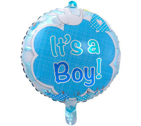 Folat Helium Ballon It's a Boy 45cm | per stuk Folat Helium Ballon It's a Boy 45cm | per stuk
