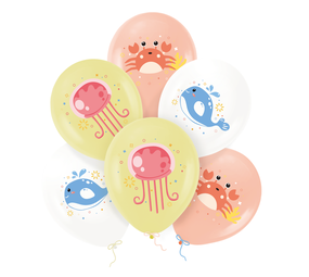 Tuf-Tuf Ballons animaux marins | 6 pièces