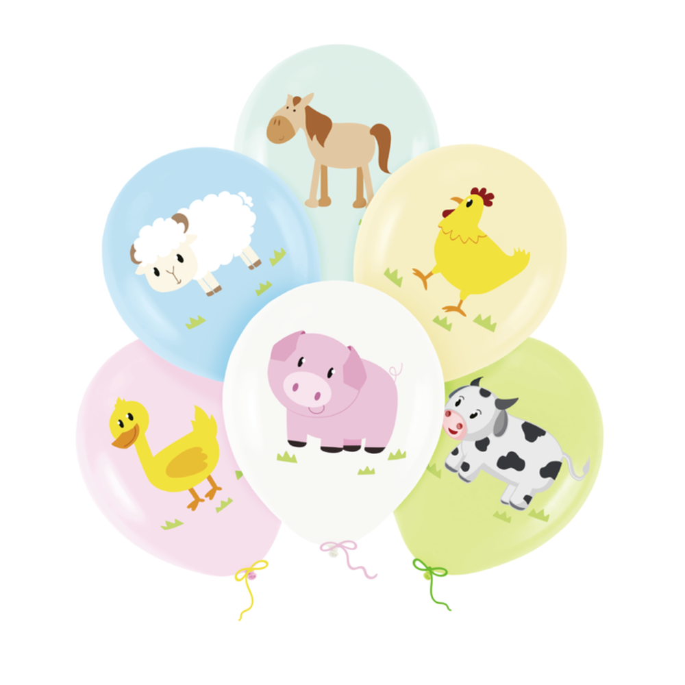 Tuf-Tuf Boerderijdieren Ballonnen | 6 stuks Tuf-Tuf Boerderijdieren Ballonnen | 6 stuks