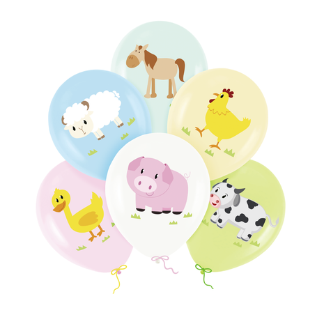 Tuf-Tuf Boerderijdieren Ballonnen | 6 stuks Tuf-Tuf Boerderijdieren Ballonnen | 6 stuks