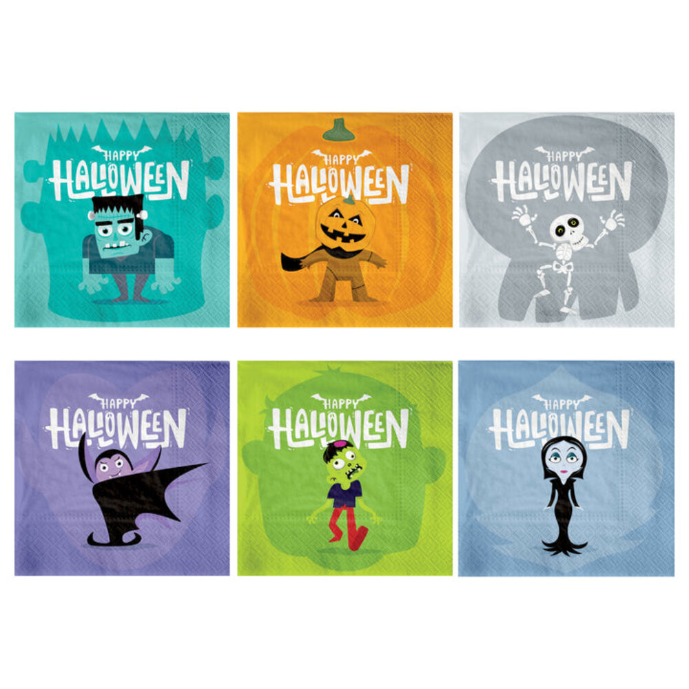 Tuf-Tuf Halloween Monsters Napkins 33x33cm | 12 pieces