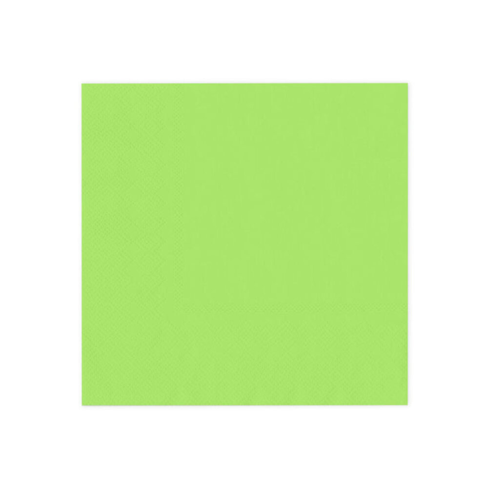 Tuf-Tuf Servetten Lime Groen 33x33cm | 10 stuks Tuf-Tuf Servetten Lime Groen 33x33cm | 10 stuks