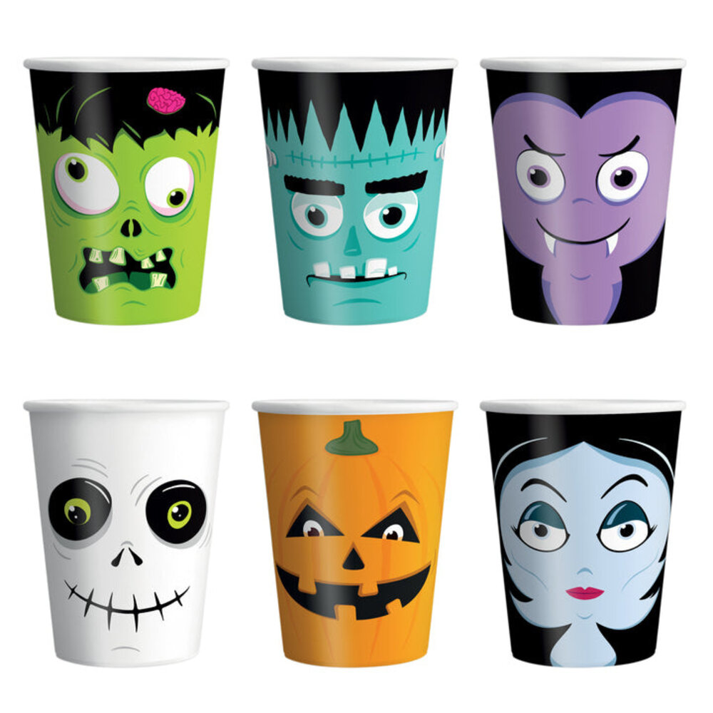 Tuf-Tuf Halloween-Monsterbecher 220 ml | 6 Stück