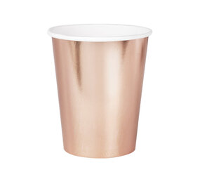 Tuf-Tuf Roségoldene Metallic-Tassen, 220 ml | 6 Stück