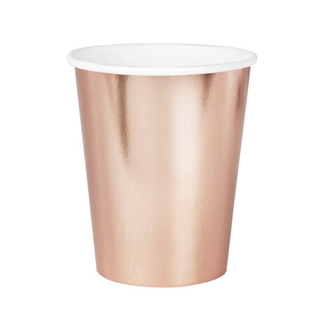 Tuf-Tuf Rose Gold Metallic Cups 220ml | 6 pieces