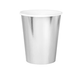 Tuf-Tuf Gobelets argentés métallisés 220 ml | Lot de 6