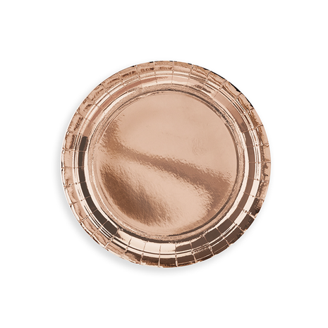 Tuf-Tuf Rose Gold Metallic Plates 18cm | 6 pieces
