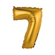 Godan Matte Gold Foil Balloon Number 7 | 35cm