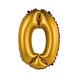 Godan Mattgoldener Folienballon Zahl 0 | 35 cm