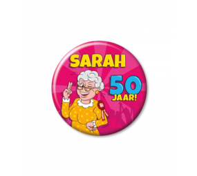 Paper Dreams Bouton Sarah Cartoon 50 ans 5,5 cm | à l'unité