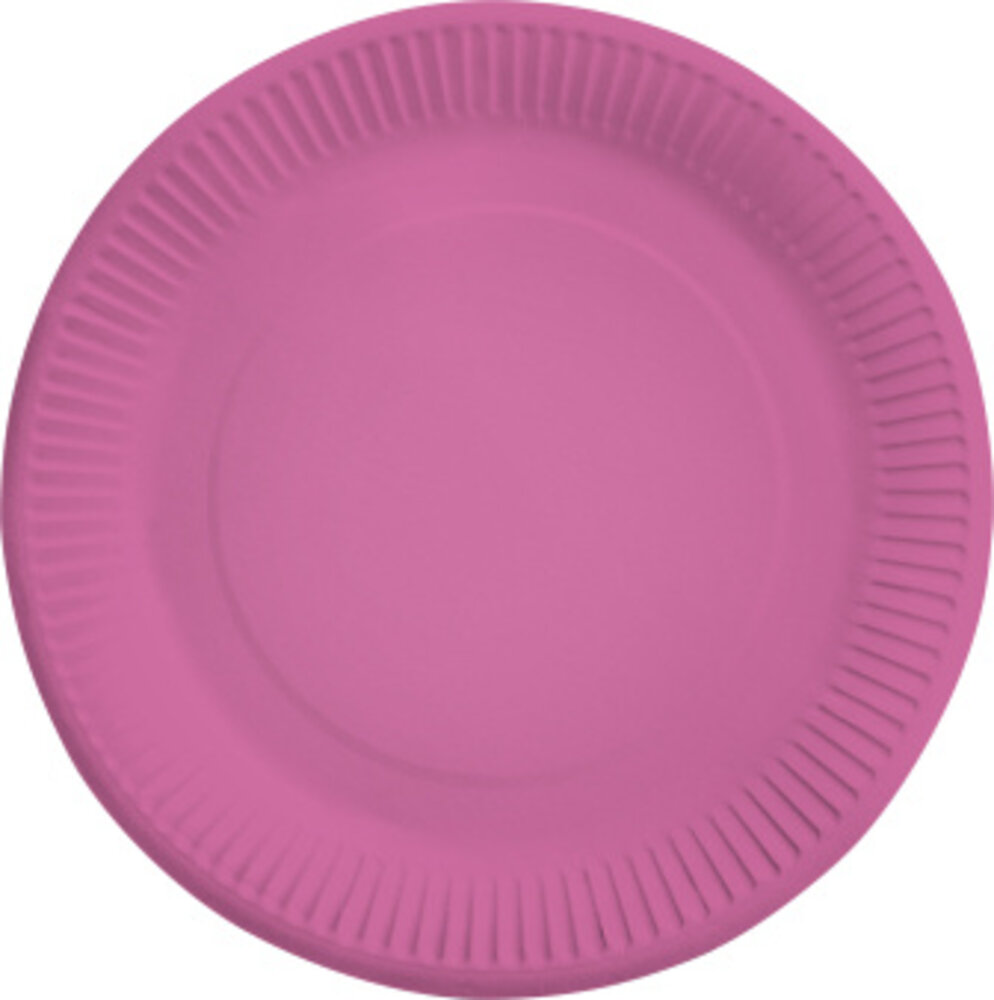 Amscan Assiette rose vif 23 cm | 8 pièces