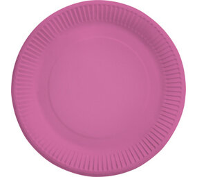 Amscan Bord Bright Pink 23cm | 8 stuks Amscan Bord Bright Pink 23cm | 8 stuks