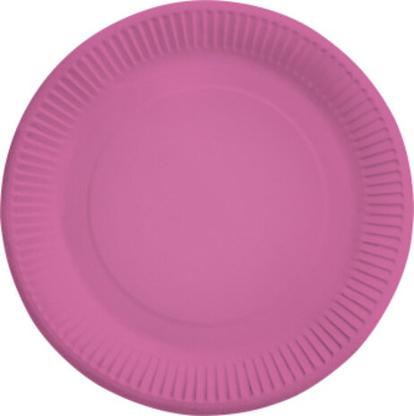 Amscan Assiette rose vif 23 cm | 8 pièces