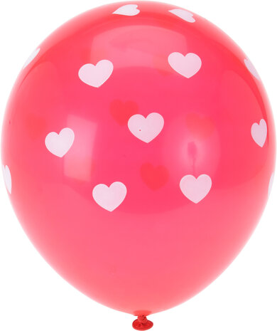 Balloonzone Ballonnen met Hartprint 30cm | 12 stuks Balloonzone Ballonnen met Hartprint 30cm | 12 stuks