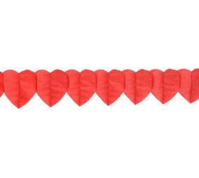 Tuf-Tuf Guirlande de chaises Cœurs rouges 150 cm | 2 pièces