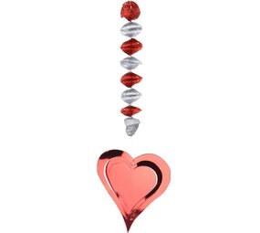 Tuf-Tuf Hanging Decoration Spiral 3D Heart 60cm | 3 pieces