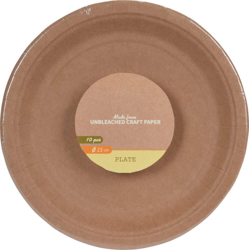 Tuf-Tuf Assiettes Kraft 22,5 cm | 10 pièces
