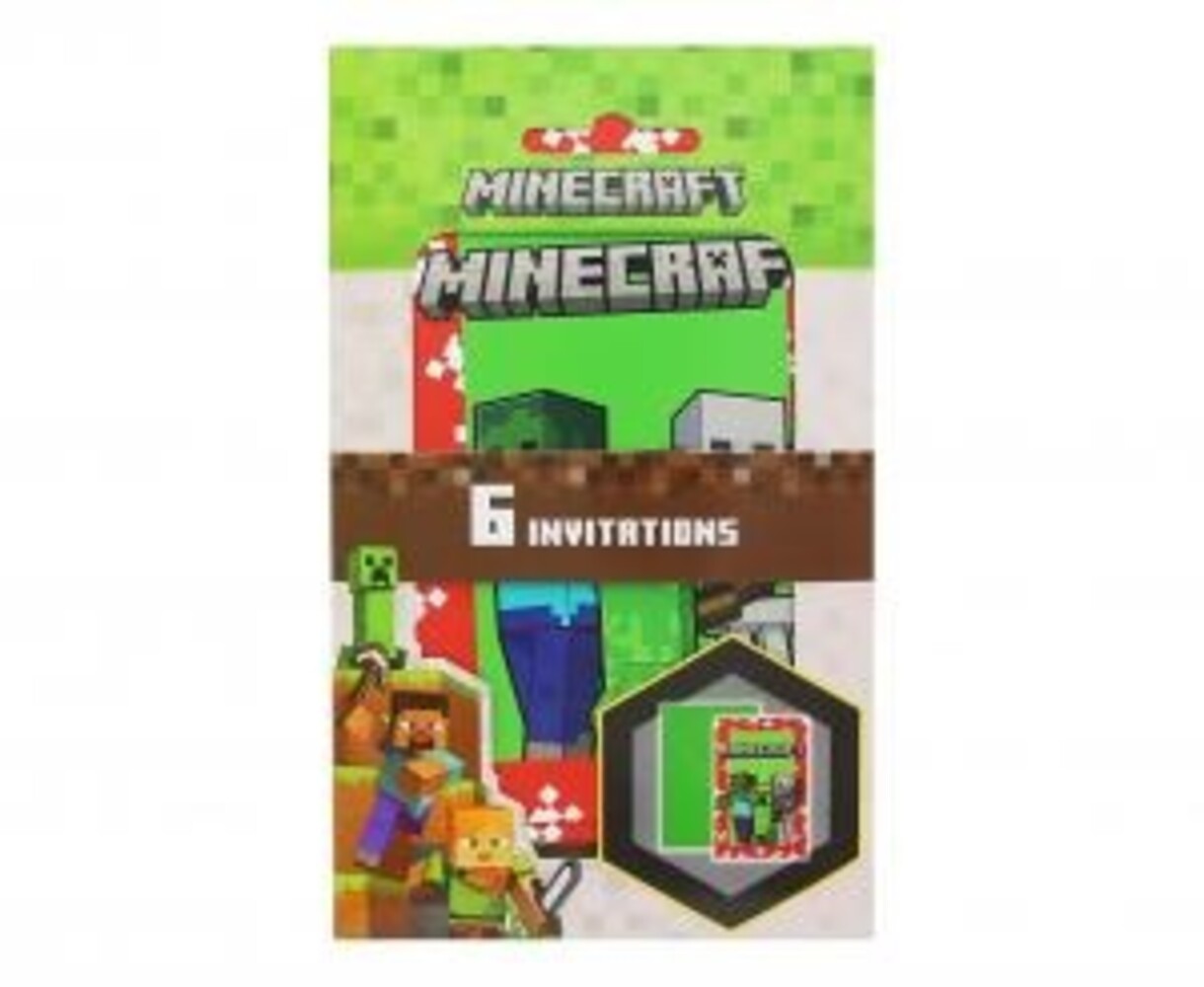 Procos Party Minecraft-Einladungen | 6 Stück