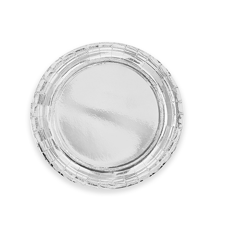 Tuf-Tuf Silberne Metallteller, 18 cm | 6 Stück