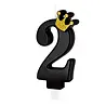 Tuf-Tuf Black Candle with Gold Crown 9cm | number 2