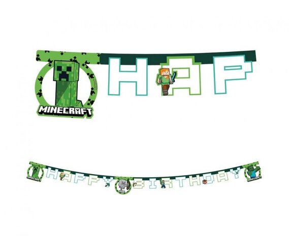 Procos Party Minecraft Letterslinger 2m | per stuk Procos Party Minecraft Letterslinger 2m | per stuk