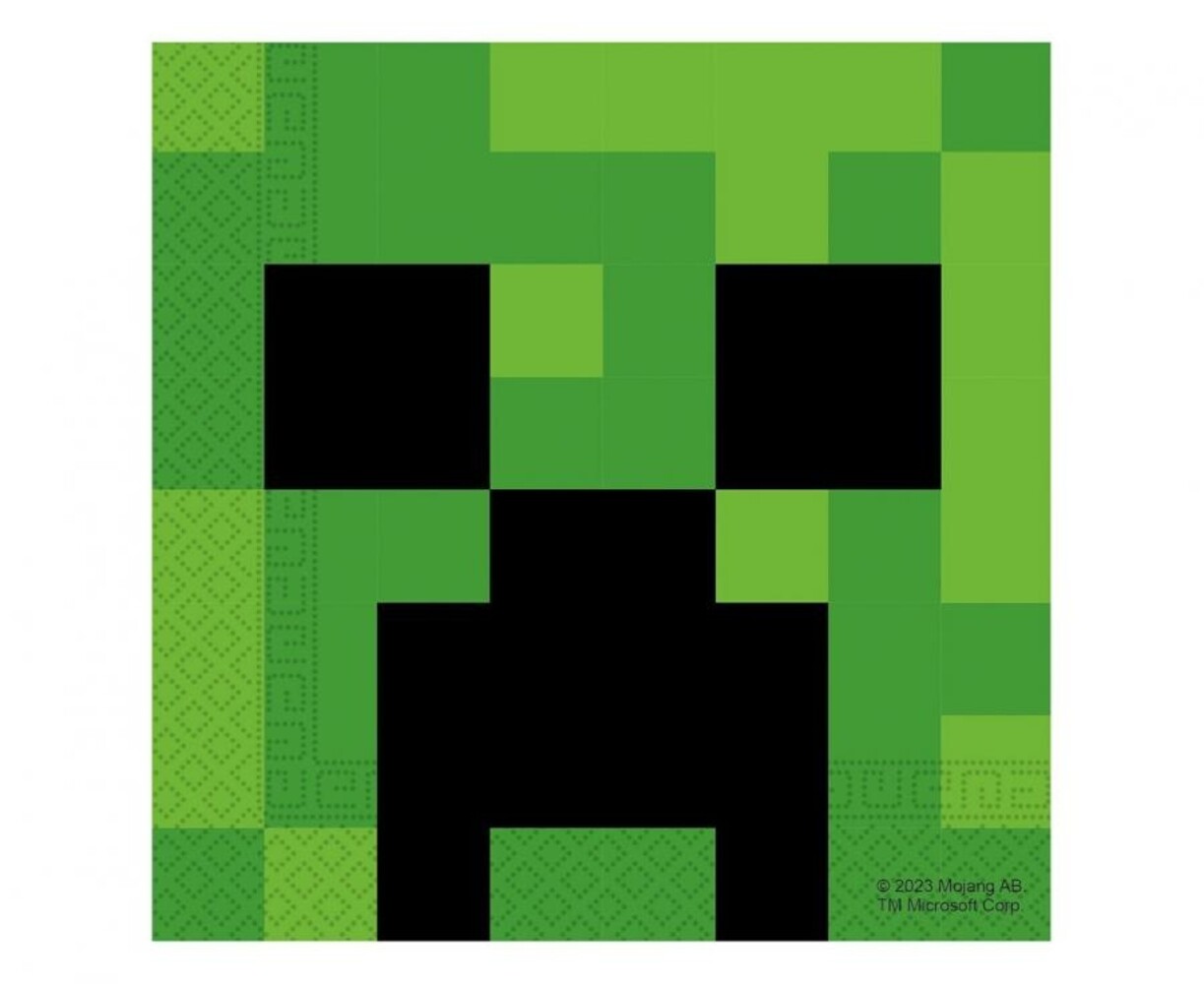 Procos Party Minecraft Servetten 33x33cm | 20 stuks Procos Party Minecraft Servetten 33x33cm | 20 stuks