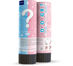 Confetti shooter Gender reveal 15cm - girl