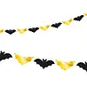 PartyPal Bat Garland Black with Gold | 2.5 m