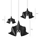 PartyPal Vleermuizen Hangdecoratie Zwart | 6 Stuks