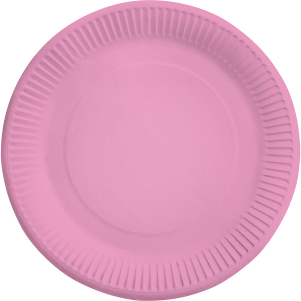 Amscan Bord new pink papier 23cm | 8 stuks Amscan Bord new pink papier 23cm | 8 stuks