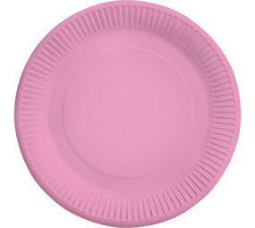 Amscan Bord new pink papier 23cm | 8 stuks Amscan Bord new pink papier 23cm | 8 stuks