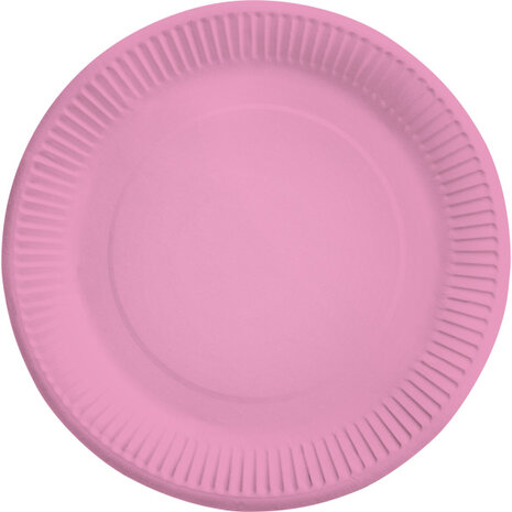 Amscan Bord new pink papier 23cm | 8 stuks Amscan Bord new pink papier 23cm | 8 stuks
