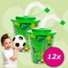 LG Imports Football Treat Cup with Straw 250ml | 12 pieces LG Imports Football Treat Cup with Straw 250ml | 12 pieces
