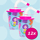 LG Imports Mermaid Treat Cup with Straw 250ml | 12 pieces